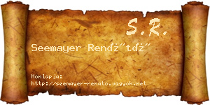 Seemayer Renátó névjegykártya